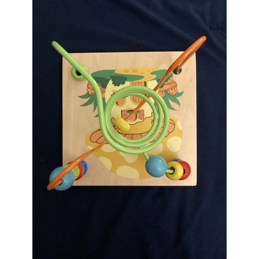 TOYVENTIVE Wooden Activity Cube Toy – Interactive Learning Play for Toddlers